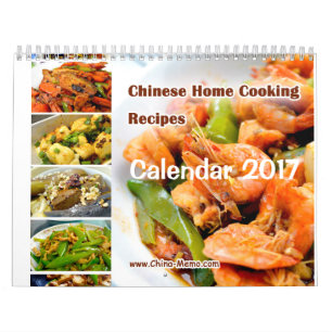Calendário Home chinês 2017 das receitas do