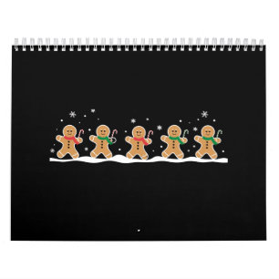 Calendário Homem de Pão de Gengibre Natal Festa Adorável Pade