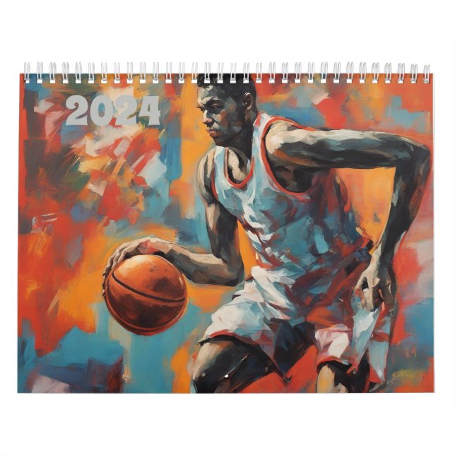 Calendário Hoops Dribble - Trabalhos de arte de presentes de  (Capa)