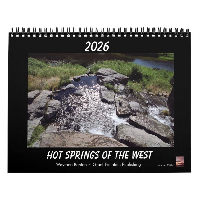 Calendário HOT SPRINGS OF THE WEST Calendar (Capa)