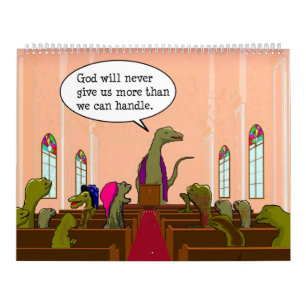 Calendário Humasaurus Dinossauro Cartoon Personalizável 2022