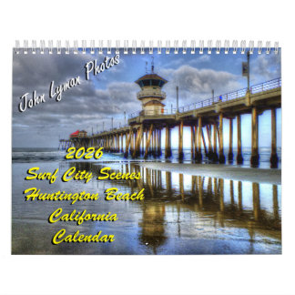 Calendário Huntington Beach. Scenes 2026