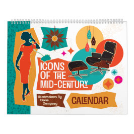Calendário Ícones do Meio do Século