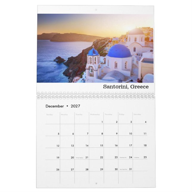 Calendário ideal dos destinos (Dez 2027)