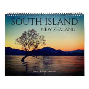 Calendário Ilha do Sul NZ 2026 grande
