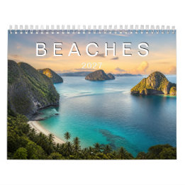 Calendário Ilha Tropical & Vistas do Oceano – Praias Calendár