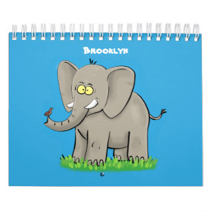 Calendário Ilustração de desenho animado animal