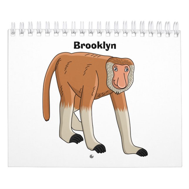 Calendário Ilustração de desenho animado animal (Capa)