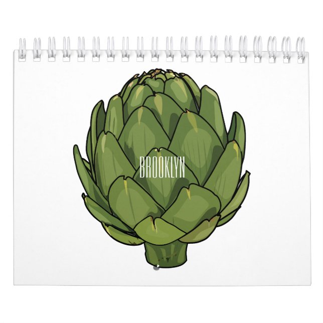 Calendário Ilustração de desenho de frutas e legumes (Capa)