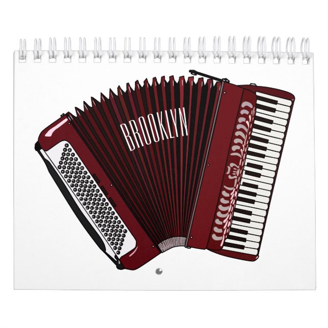 Calendário Ilustração de desenho de instrumentos musicais (Capa)