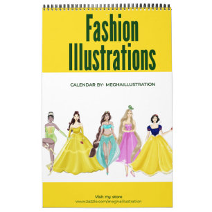 Calendário Ilustração de moda