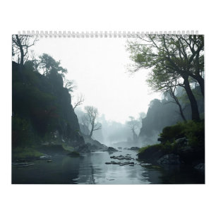 Calendário Ilustração do Vale do Rio Galáctico – Reflexo Este