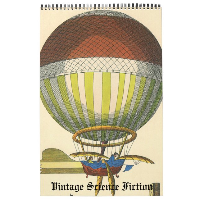 Calendário Ilustração Vintage Ficção Ciência Futurística (Capa)