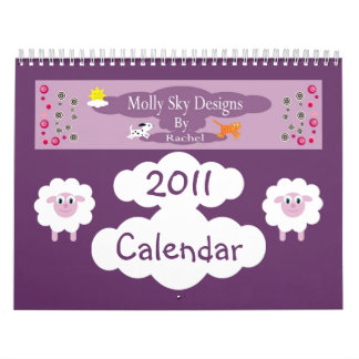 Calendário Ilustrações bonitos dos animais & das crianças dos