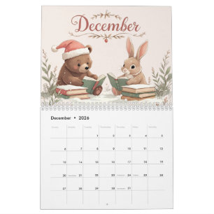 Calendário Ilustrações Caprichosas de Cottagecore para Estudo