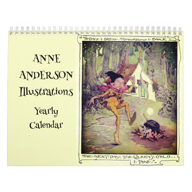 Calendário Ilustrações de Contato Vitoriano de Anne Anderson (Capa)