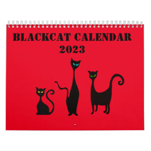 Calendário Ilustrado Cute com Gatos