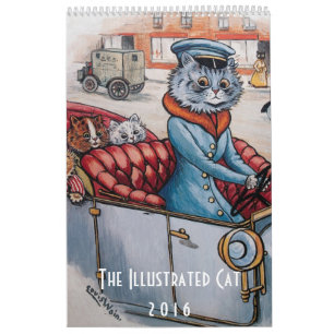 Calendário ilustrado de 2016 gatos - Louis Wain