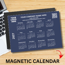 Calendário Ímã Código QR do Logotipo Empresarial 2