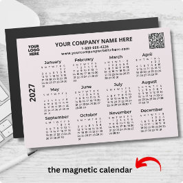 Calendário Ímã Código QR do Logotipo Empresarial 2