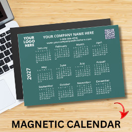 Calendário Ímã Código QR do Logotipo Empresarial 2