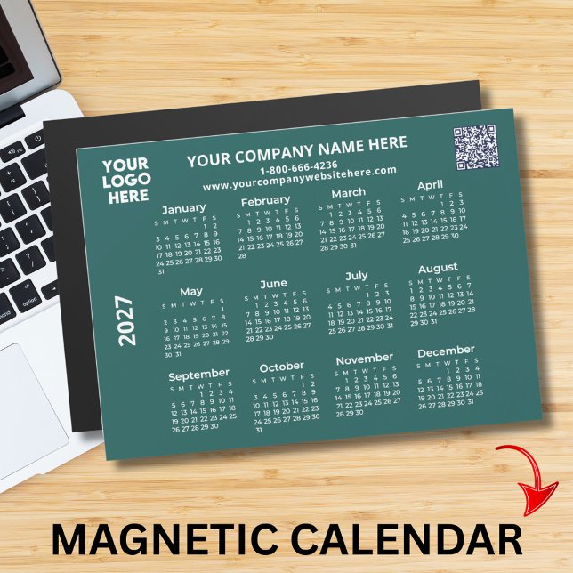 Calendário Ímã Código QR do Logotipo Empresarial 2 (Criador carregado)