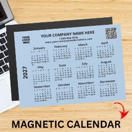 Calendário Ímã Código QR do Logotipo Empresarial 2