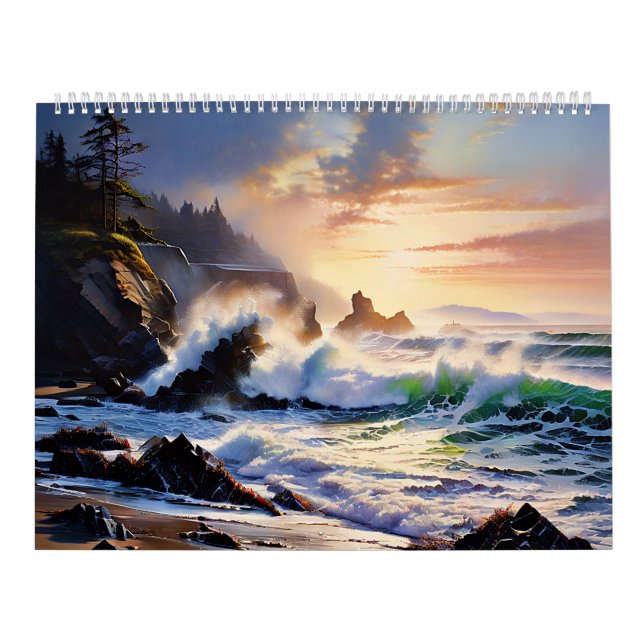 Calendário Imagens costeiras pintadas fantásticas (Capa)