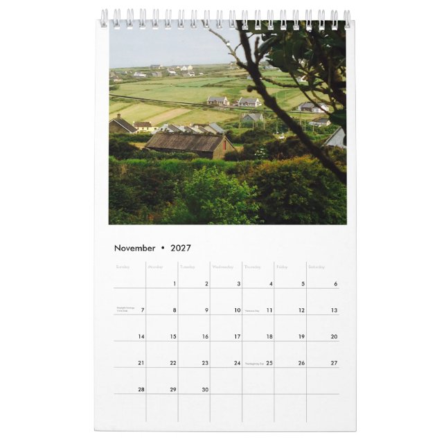 Calendário Imagens da maneira do Dingle (Nov 2027)