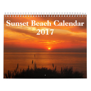 Calendário Imagens de Praia no Sunset 2017