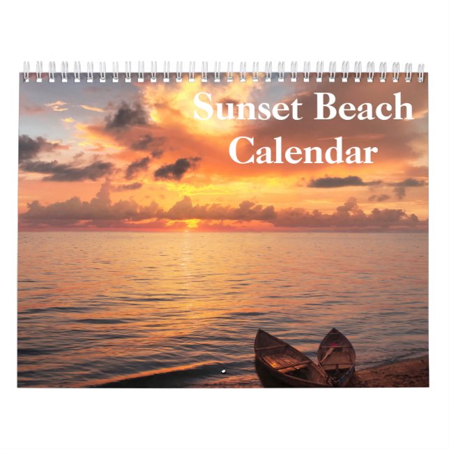 Calendário Imagens de Praia no Sunset 2025 (Capa)