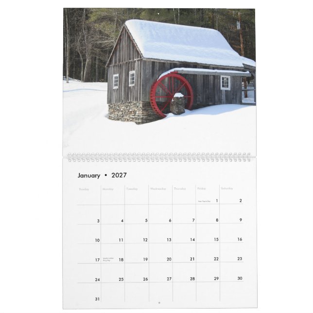 Calendário impresso costume (Jan 2027)