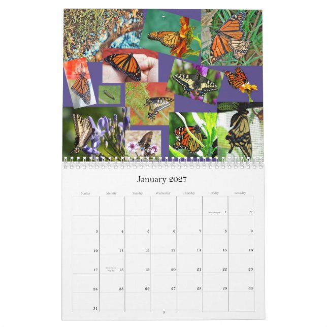 Calendário impresso costume (Jan 2027)