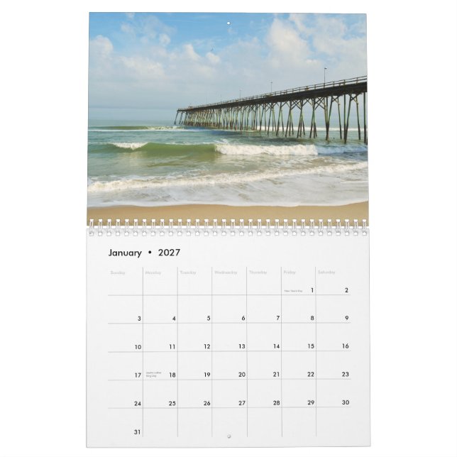 Calendário impresso costume (Jan 2027)