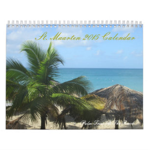 Calendário impresso costume do St. Maarten