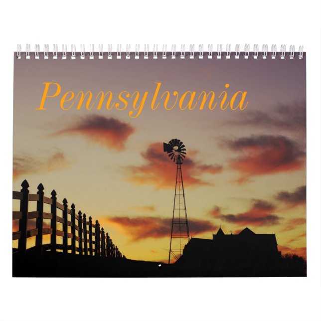 Calendário impresso das imagens de Pensilvânia (Capa)