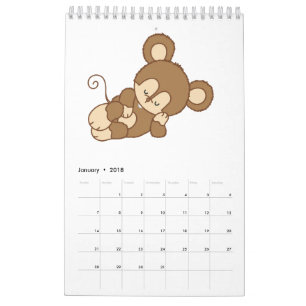 Calendário Impresso Personalizado para Crianças