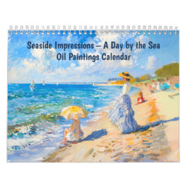 Calendário Impressões à Beira-Mar – Um Dia ao Mar Pintura a Ó
