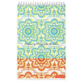 Calendário Impressões design espanhóis