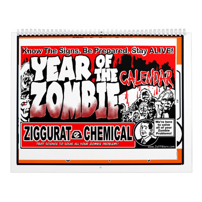 Calendário IN THE EVENT OF A ZOMBIE ATTACK Calendar (Capa)