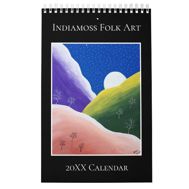 Calendário Índios de lua cheia, exclusivos de arte popular co (Capa)