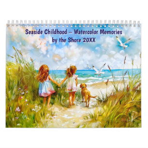 Calendário Infância à Beira-Mar – Memórias em Aquarela pela C