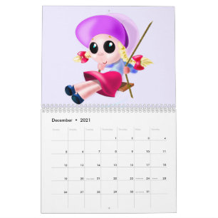 Calendário Infantil com Ilustrações Divertidas