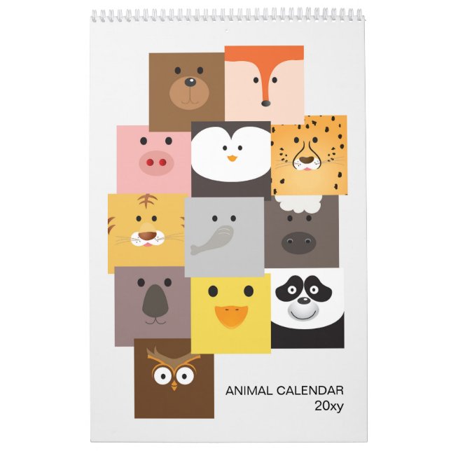 Calendário Infantil de Animais (Capa)