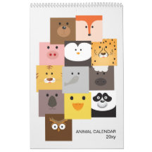 Calendário Infantil de Animais