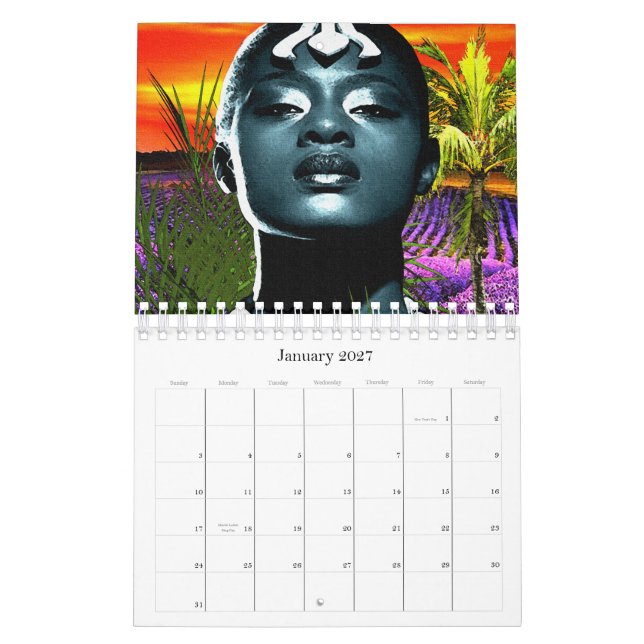 Calendário "Infuse seu espaço com orgulho africano" (Jan 2027)