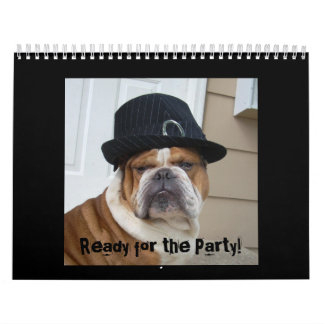 Calendário inglês 2010 do buldogue