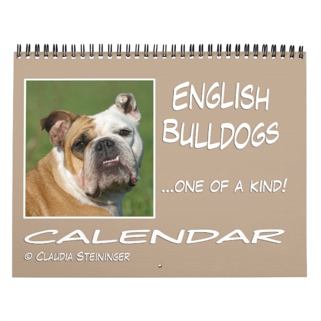 Calendário inglês 2011 do buldogue (Capa)
