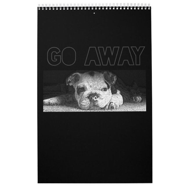 Calendário Inglês Buldogue Puppy Social Distanciação Vai Embo (Capa)