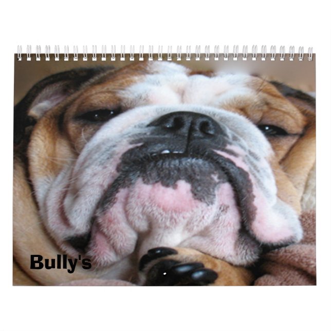 calendário inglês do buldogue (Capa)